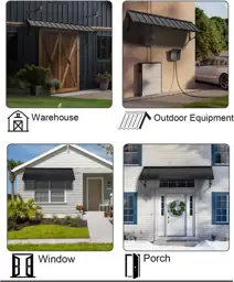 81x32 Inch Metal Door Awning,… — Photo 2