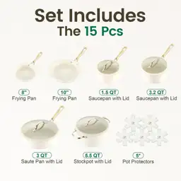 Chef Power Ceramic Cookware Sets,… — Photo 2