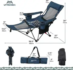 Portable Reclining Camping/Lounge Chair for… — Photo 2