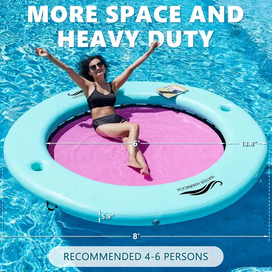 Inflatable Water Hammock with Cup… — Photo 2