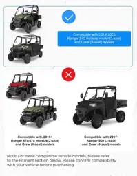 KEMIMOTO UV-Resistant Windshield for Polaris… — Photo 2