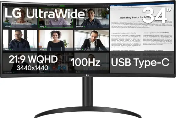 LG 34WR55QK-B 34-In UltraWide WQHD… — Photo 1