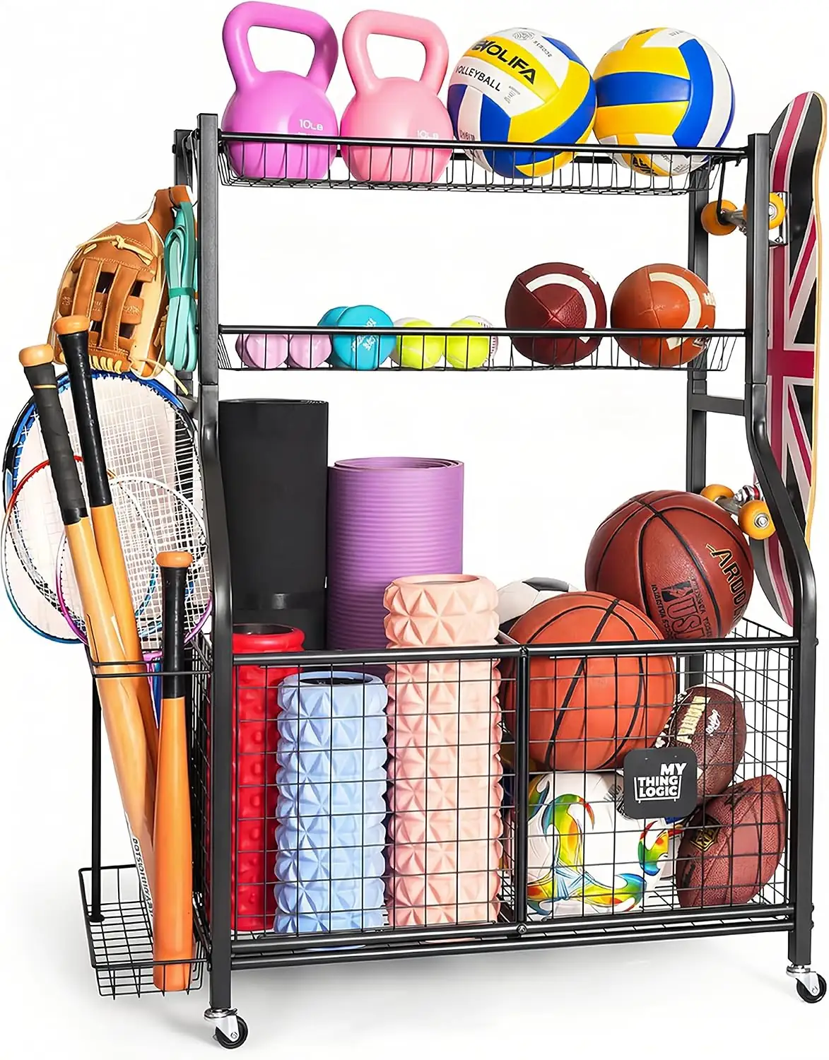 Mythinglogic Rolling Sports Equipment Organizer… — Photo 1