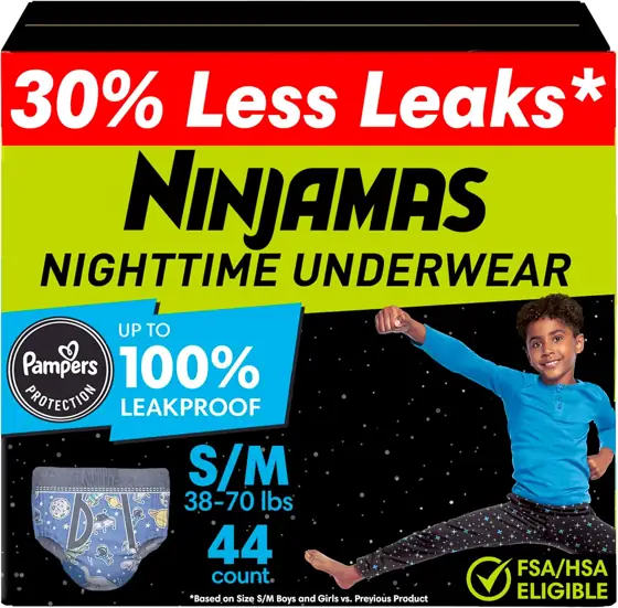 Ninjamas Boys Bedwetting Nighttime Underwear,… — Photo 1