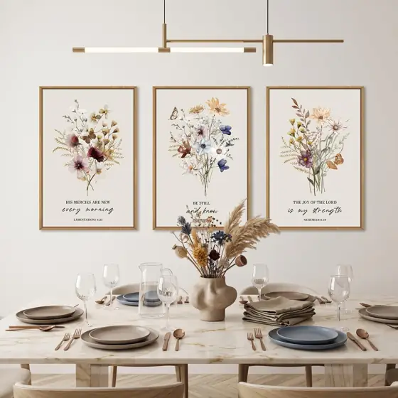 Large Boho Christian Floral Scripture… — Photo 2