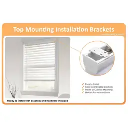 White Cordless Faux Wood Blinds,… — Photo 2