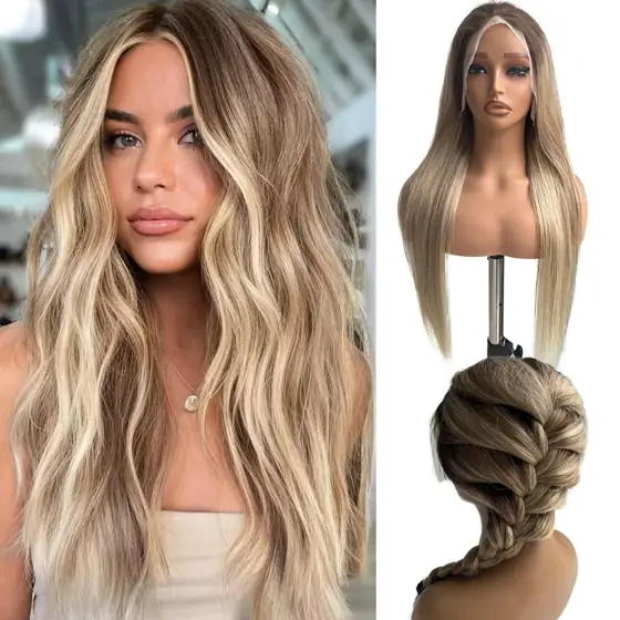Ombre Brown Wig - Remy… — Photo 1