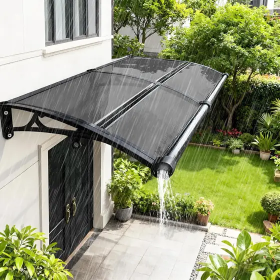 Door Awning: Polycarbonate Canopy, Aluminum… — Photo 1