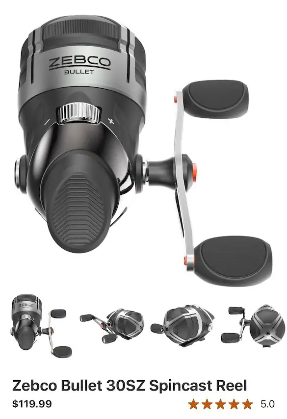 Zebco Bullet 30SZ Spincast Reel — Photo 1