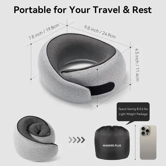 WANDER+ Travel Pillow, 100% Pure… — Photo 2
