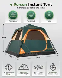 4/6/8 Person Camping Tent,Setup in… — Photo 2