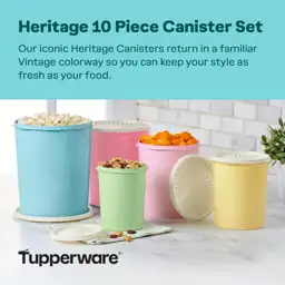 Tupperware Heritage 10-Piece Pastel Tall… — Photo 2