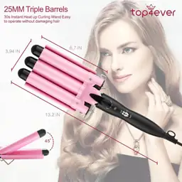 TOP4EVER 3 Barrel Curling Iron,… — Photo 2