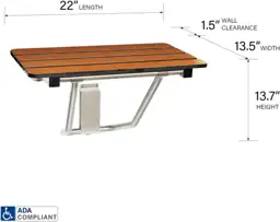 Seachrome 22x15 ADA Folding Wall… — Photo 2