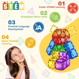 60 PCS Magnetic Building Tiles… — Photo 2