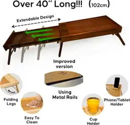 Breakfast Bed Table Tray for… — Photo 2
