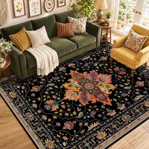 RELEANY Washable Area Rug, 5'x7',… — Photo 1