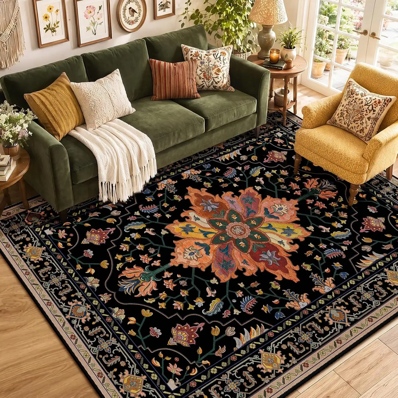 RELEANY Washable Area Rug, 5'x7',… — Photo 1