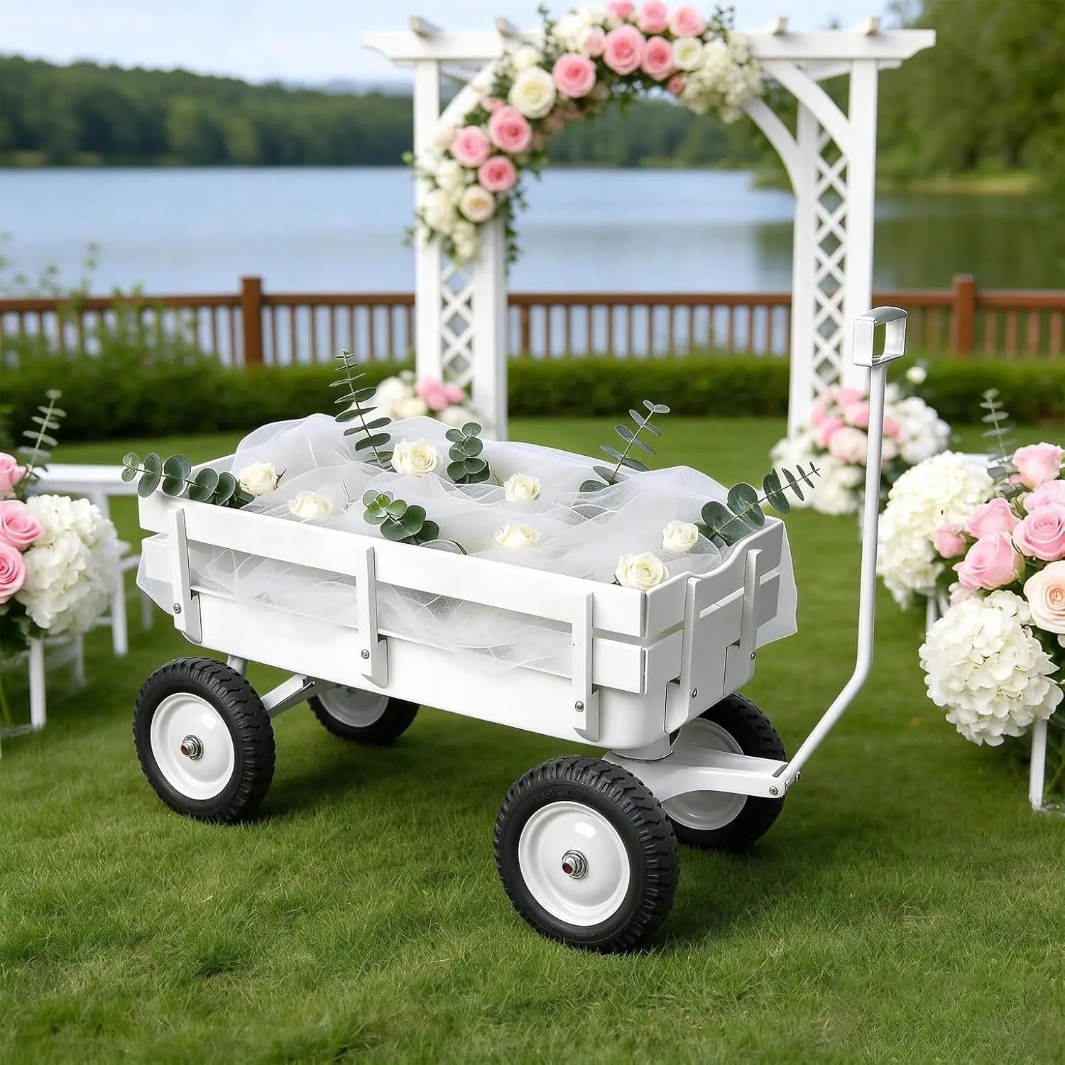 Pull Along Wagon White Flower… — Photo 1