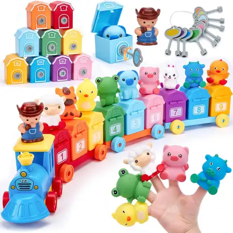 hahaland Montessori Farm Train Set,… — Photo 1