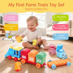 hahaland Montessori Farm Train Set,… — Photo 2