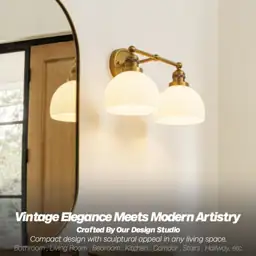 2-Light Brass Gold Wall Sconces,Double… — Photo 2