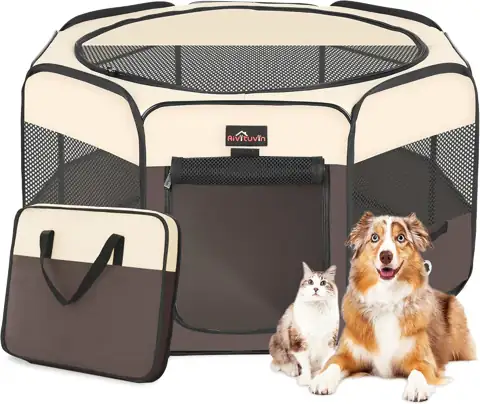 Aivituvin Dog Playpen, Foldable Pet… — Photo 1