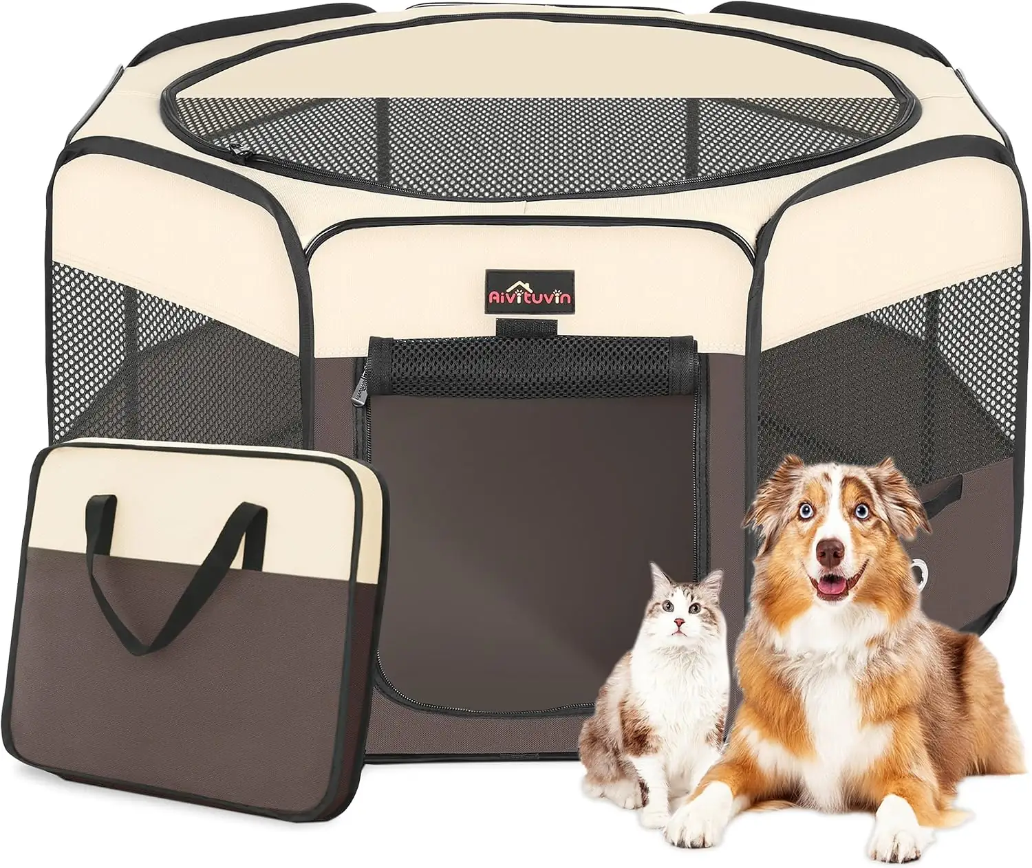Aivituvin Dog Playpen, Foldable Pet… — Photo 1