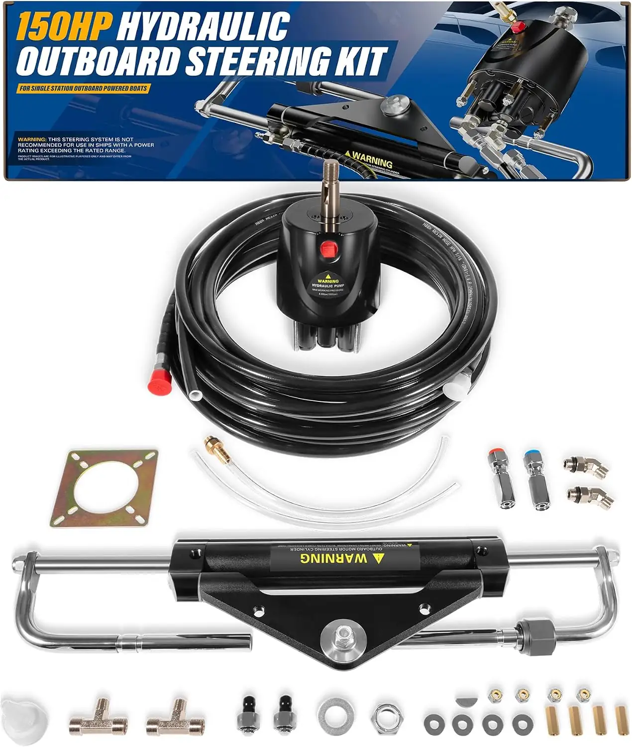 150HP Hydraulic Outboard Steering Kit… — Photo 1