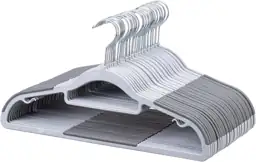 30-Pack Plastic Hangers, Space-Saver, Non-Slip,… — Photo 1