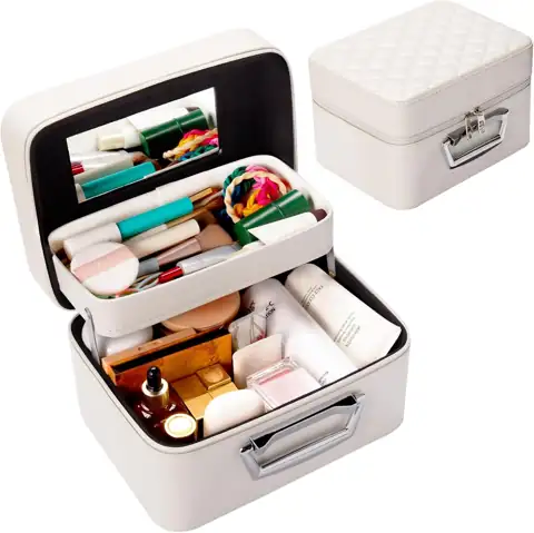 Abiudeng Luxury Quilted Cosmetic Case… — Photo 1