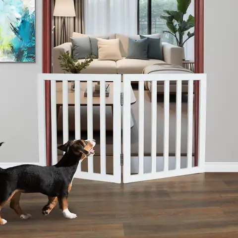 ZJSF Freestanding Dog Gate -… — Photo 1