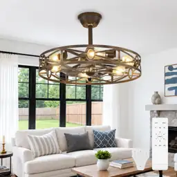 Depuley 24-Inch Bronze Caged Ceiling… — Photo 1