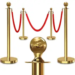 4Pcs Gold Stanchions with 3Pcs… — Photo 1