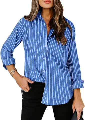 siliteelon Women's Button-Down Shirt Cotton… — Photo 1
