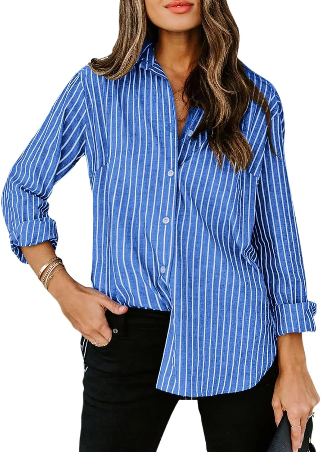siliteelon Women's Button-Down Shirt Cotton… — Photo 1