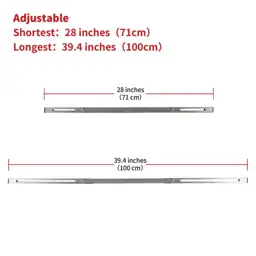 Wudkey 39.4 in. Adjustable Stainless… — Photo 2