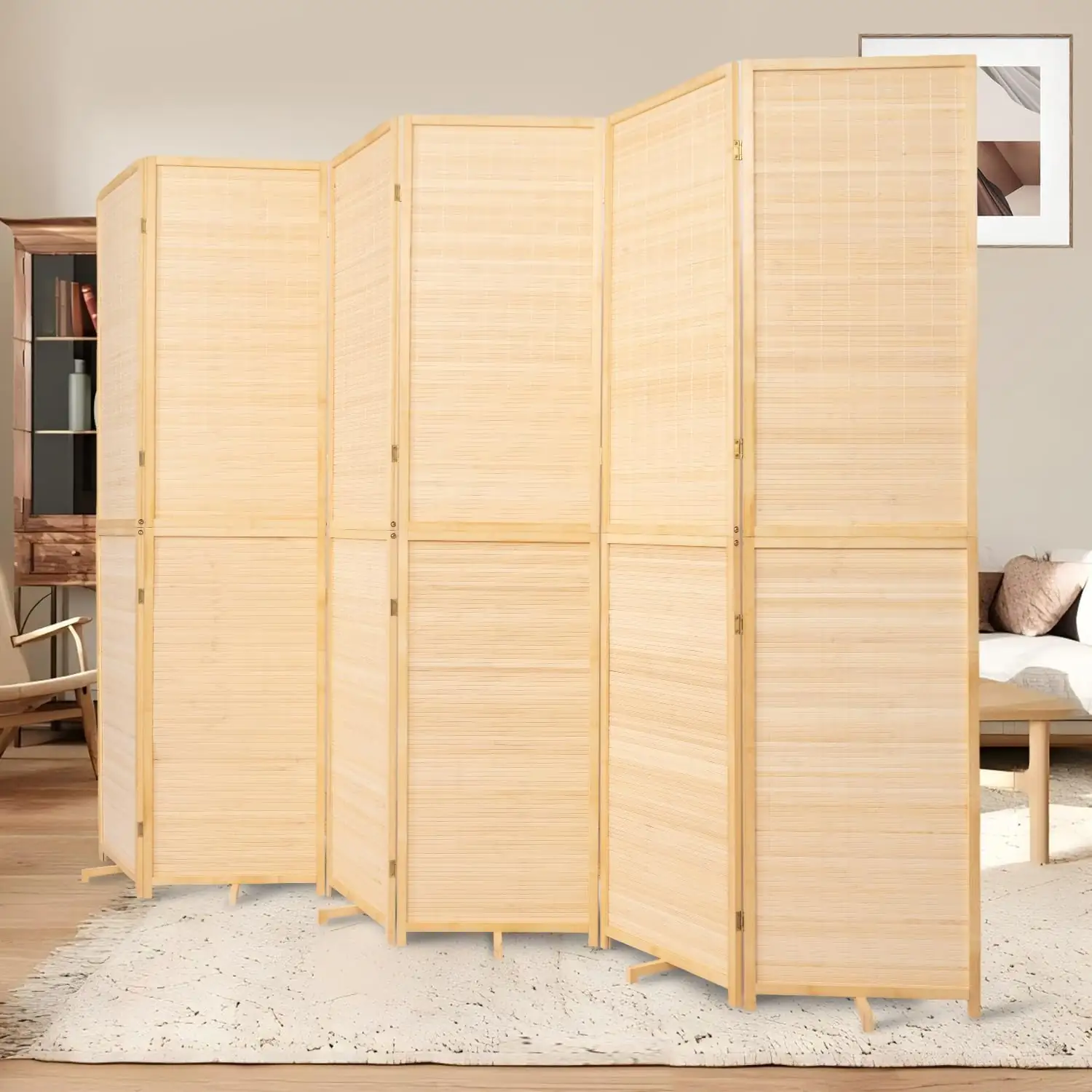 Bamboo Room Divider 6 Panel… — Photo 1