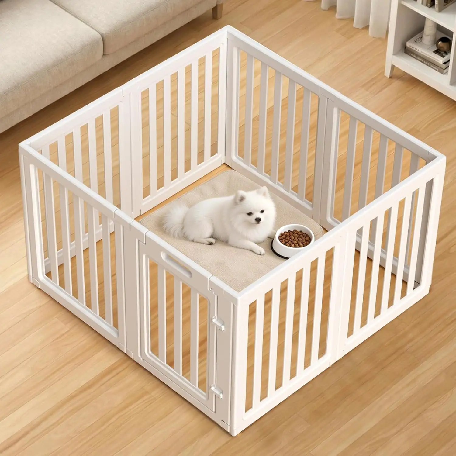 Dog Playpen Indoor,Puppy Playpen,White 30.3"… — Photo 1