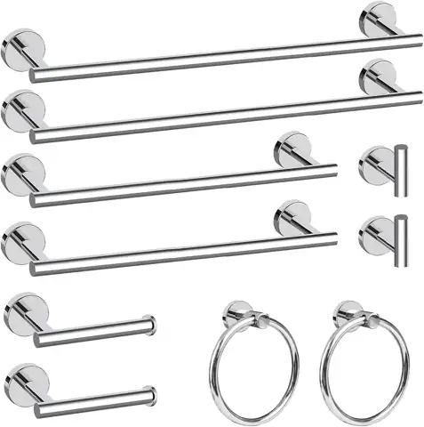 Cilee 10 Piece Chrome Bathroom… — Photo 1