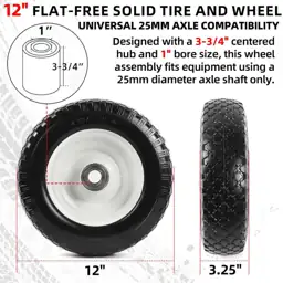 AR-PRO 12" Flat-Free Tire &… — Photo 2