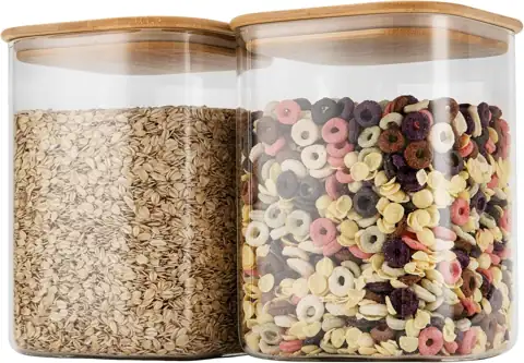 D2scrma 115oz/3.6Qt/3400ml Square Glass Storage… — Photo 1