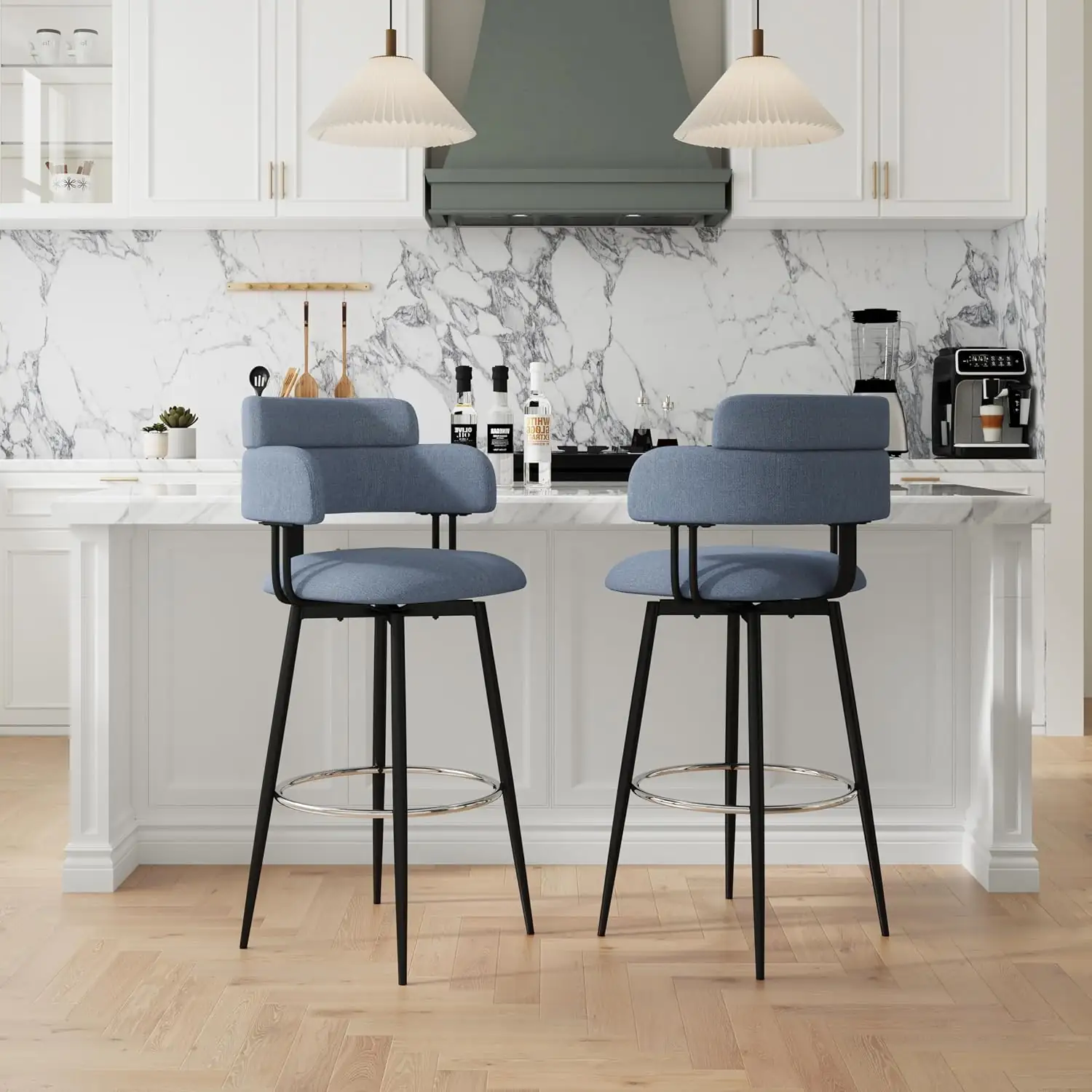 Swivel Bar Stools, 2-Pack, Counter… — Photo 1