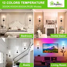 Depuley Battery Operated Wall Sconce,… — Photo 2