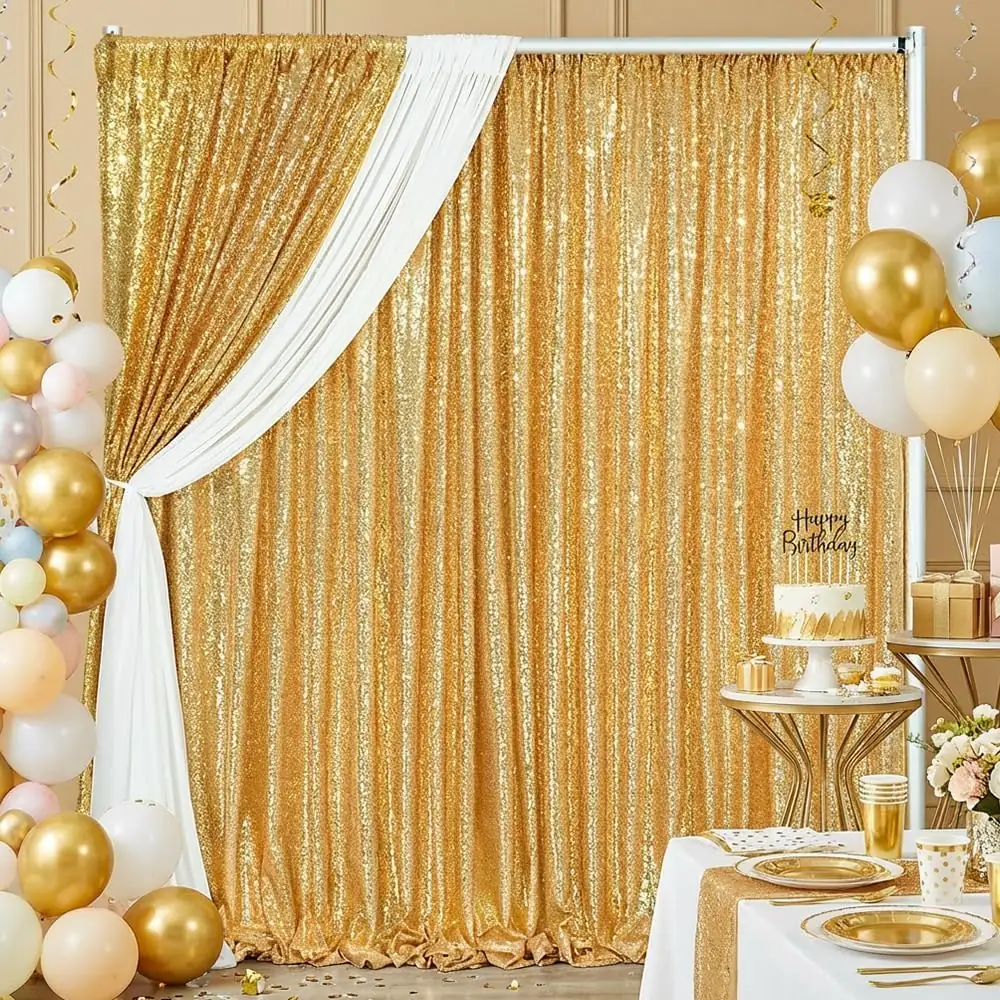 Gold Sequin Backdrop Curtains 2… — Photo 1