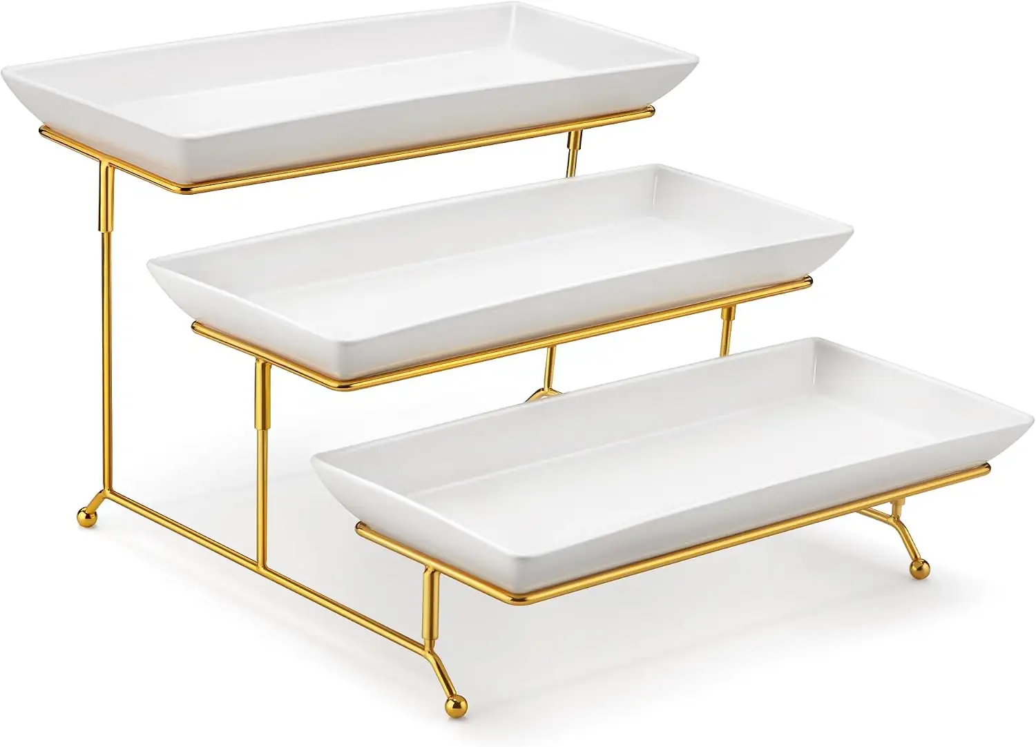 MALACASA 3-Tier Serving Trays, 14-Inch… — Photo 1