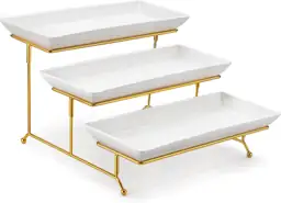 MALACASA 3-Tier Serving Trays, 14-Inch… — Photo 1