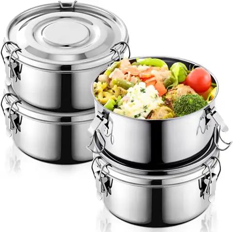 4 Pcs Stainless Steel Bento… — Photo 1