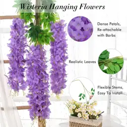 Waipfaru 40-Pack Purple Wisteria Hanging… — Photo 2