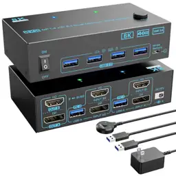 KVM Switch 2 Monitors &… — Photo 1